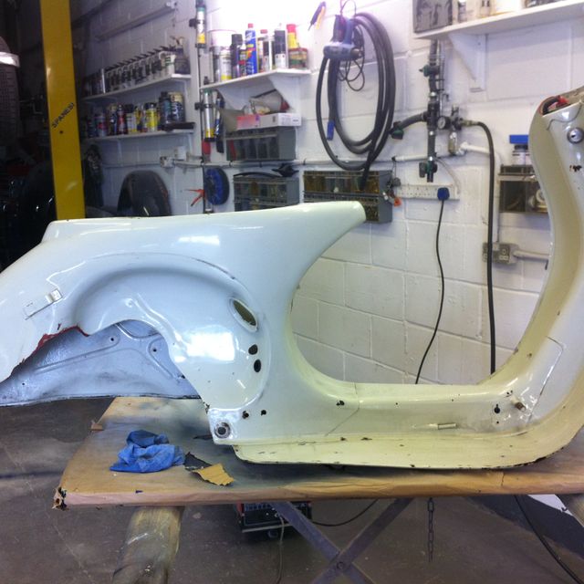 Prestige Autos - Vespa bike shell repaint