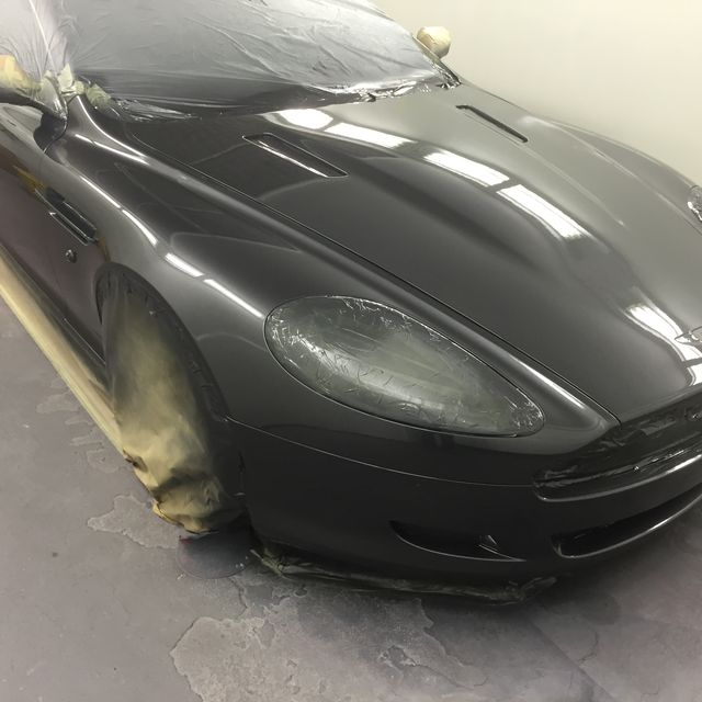 Aston Martin front bumper bonnet wing front door painted